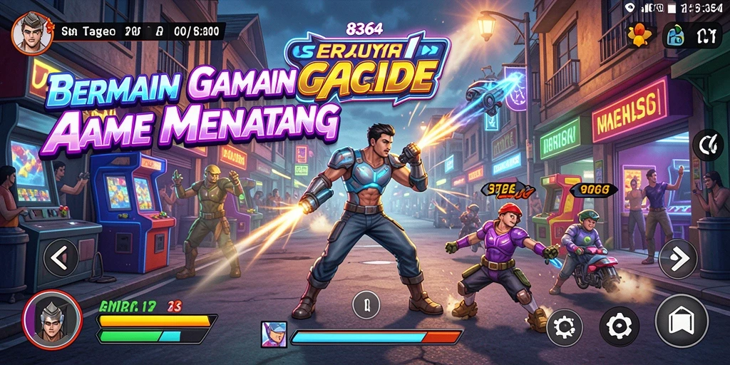 Tangkapan layar menunjukkan aksi seru dalam game Arcade 8364.