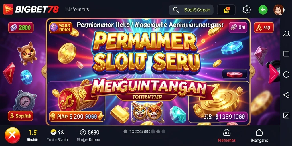 Tampilan gameplay utama BIGBET78 dengan mesin slot yang menarik.
