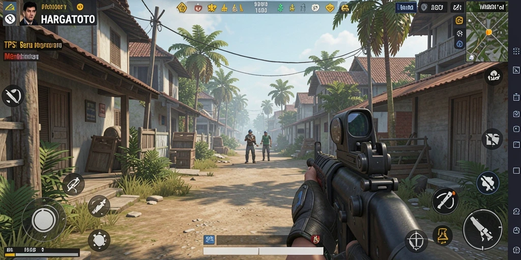 Gameplay seru HARGATOTO dengan pertempuran TPS yang mendebarkan.