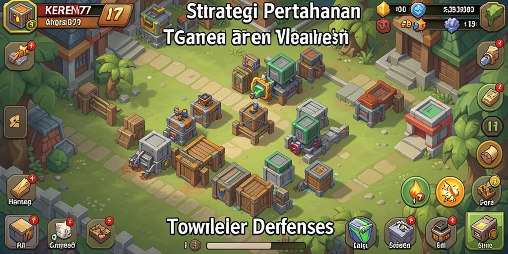 Tangkapan layar KEREN77 menampilkan aksi menegangkan dalam permainan Tower Defense.