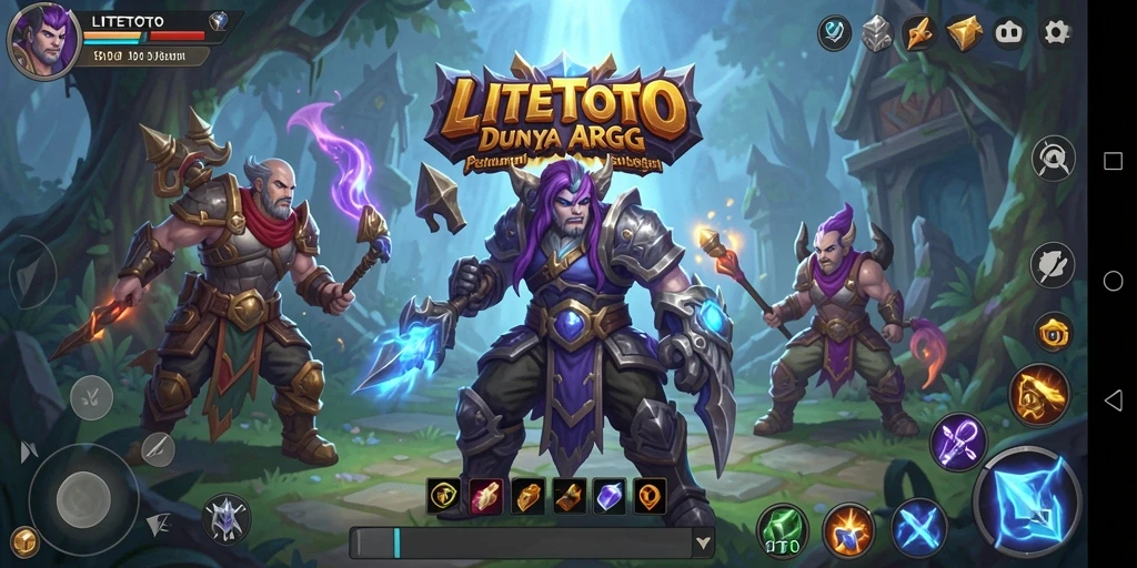 Tampilan gameplay mendebarkan dari LITETOTO dengan pertarungan seru.