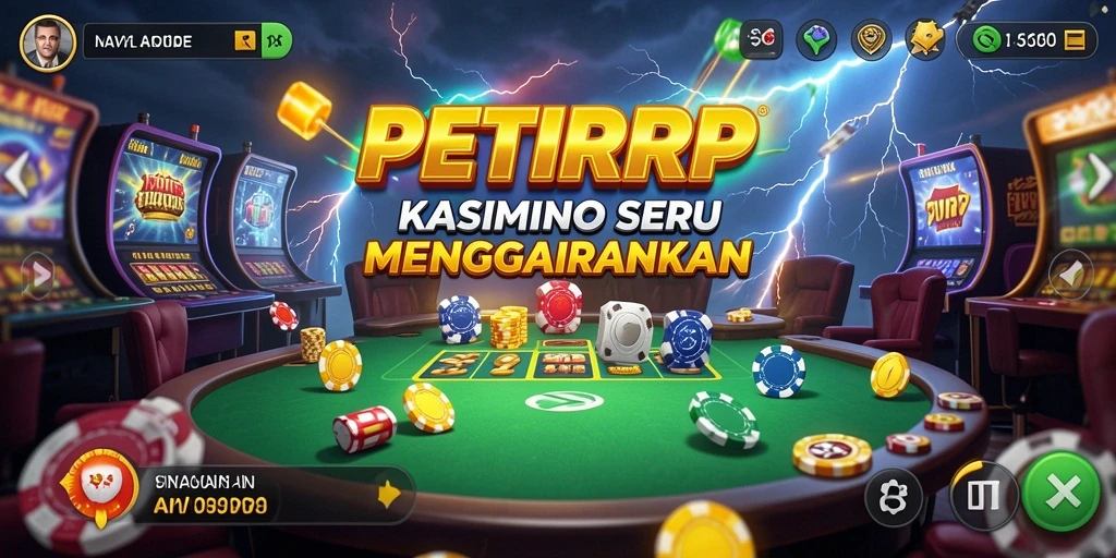 Screenshot PETIRRP menampilkan gameplay kasino yang mendebarkan.