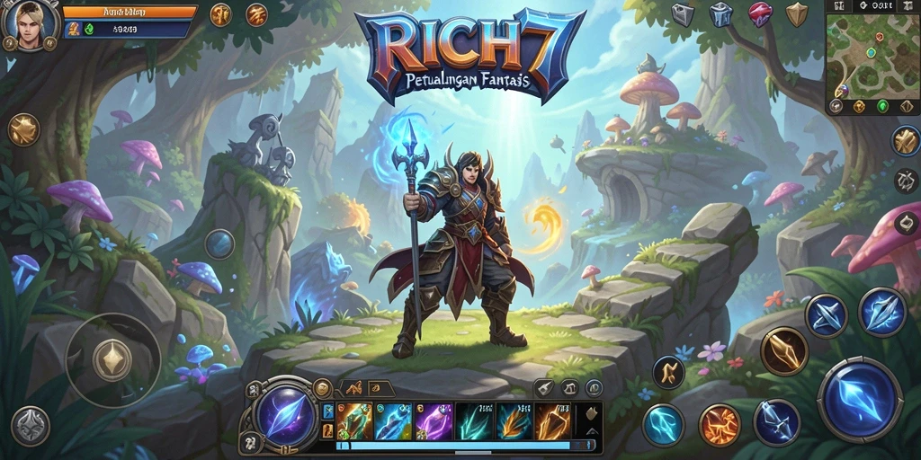 Tampilan gameplay RICH7 yang mendebarkan dengan aksi pertarungan yang intens.
