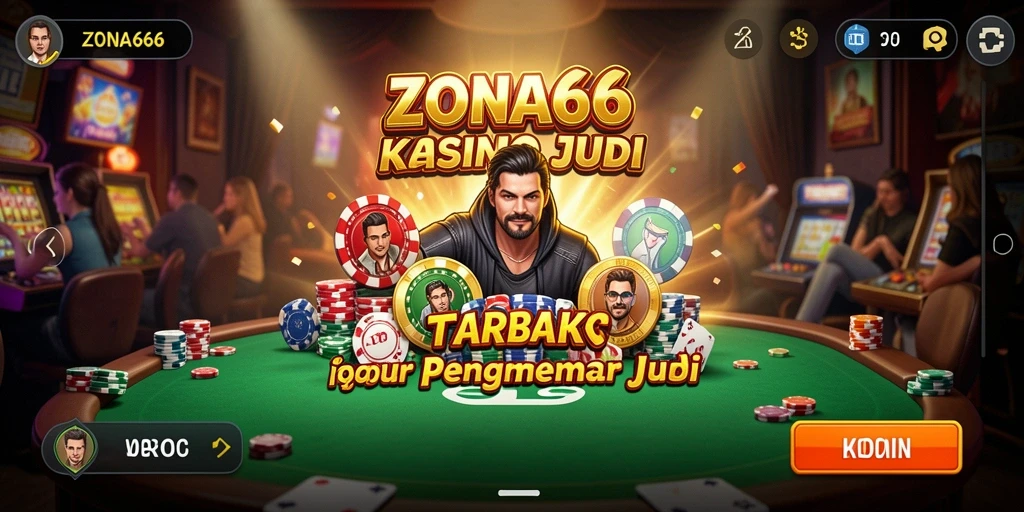 Tampilan menarik dari gameplay Kasino dalam ZONA66.